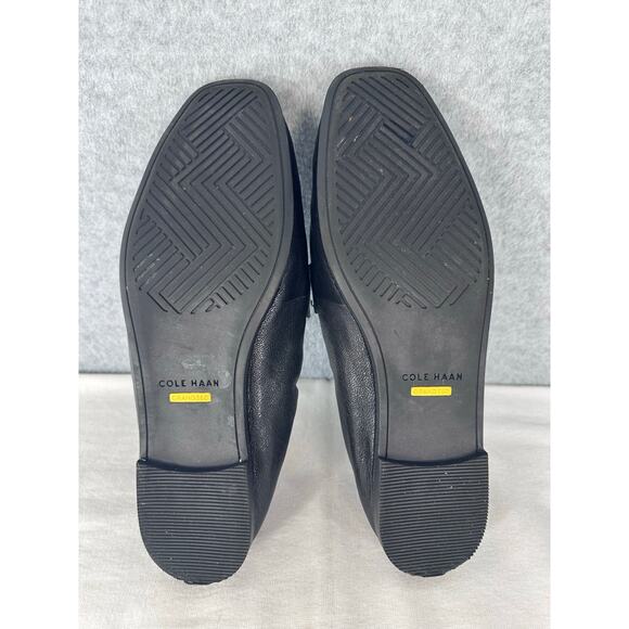 Cole Haan Women's sz 11 Trinnie Leather Loafer Black Classic Work Chic Slip On - Picture 6 of 9